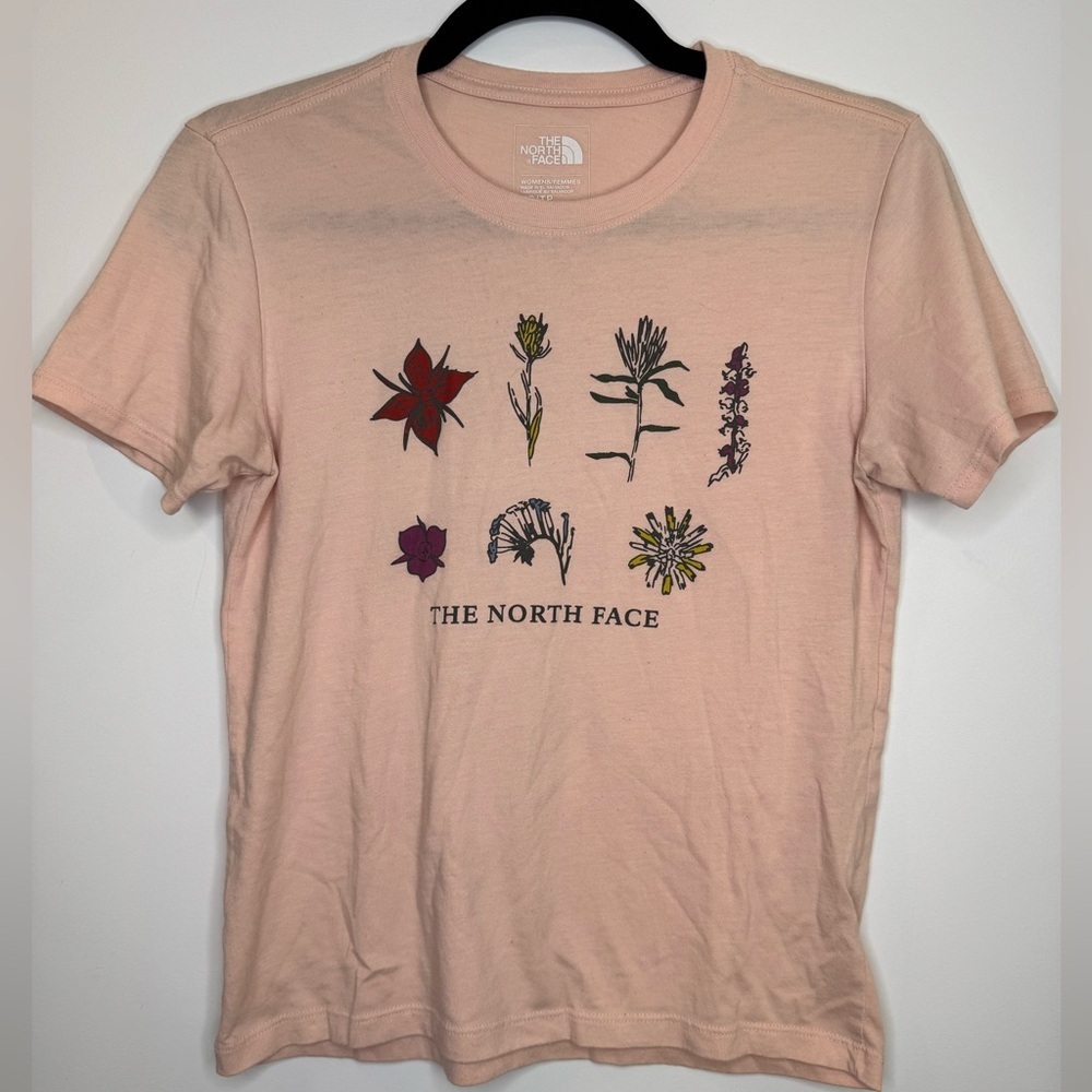 The North Face Light Pink Floral Tee size XS